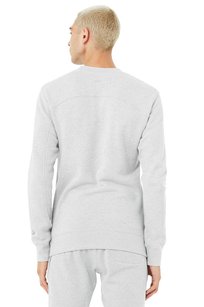 Long Sleeve Alo Yoga Base Sweatshirt Męskie Szare | WKELM0718