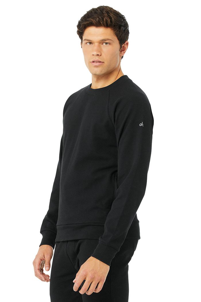 Long Sleeve Alo Yoga Impel Sweatshirt Męskie Czarne | XETNU6198