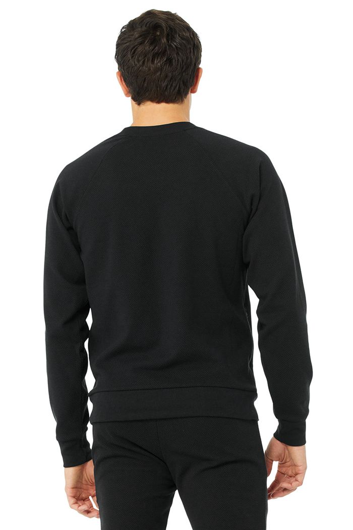 Long Sleeve Alo Yoga Impel Sweatshirt Męskie Czarne | XETNU6198