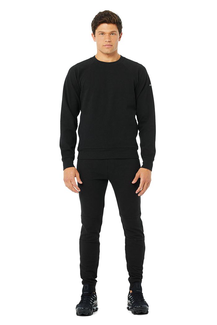 Long Sleeve Alo Yoga Impel Sweatshirt Męskie Czarne | XETNU6198