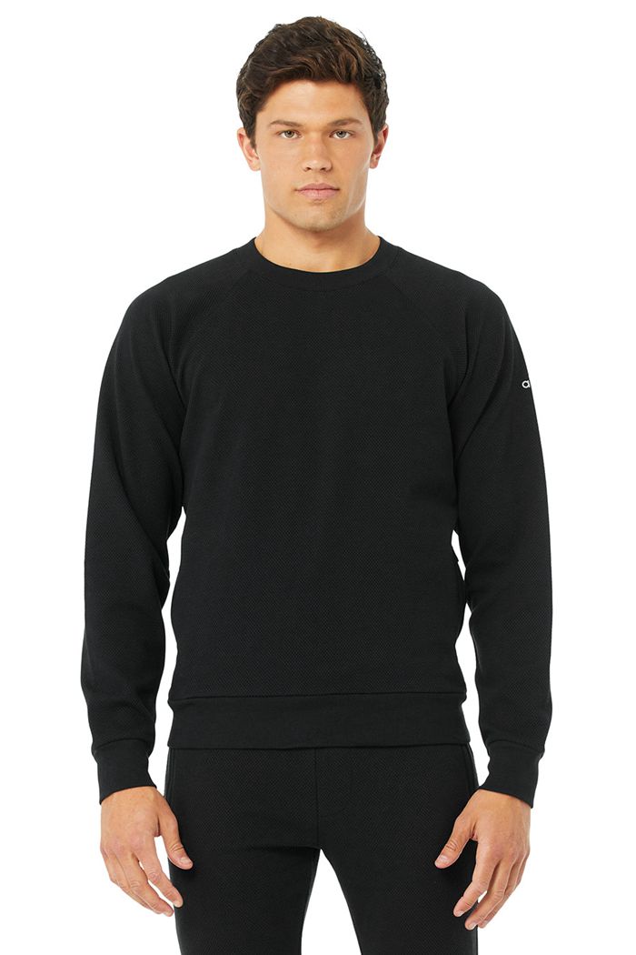 Long Sleeve Alo Yoga Impel Sweatshirt Męskie Czarne | XETNU6198