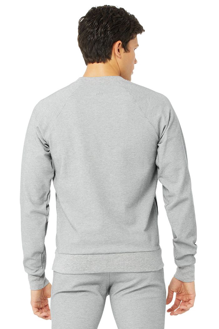 Long Sleeve Alo Yoga Impel Sweatshirt Męskie Szare | YPMUD1295