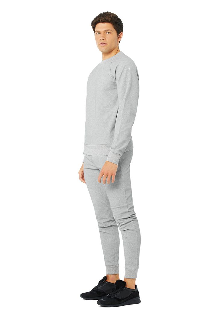 Long Sleeve Alo Yoga Impel Sweatshirt Męskie Szare | YPMUD1295