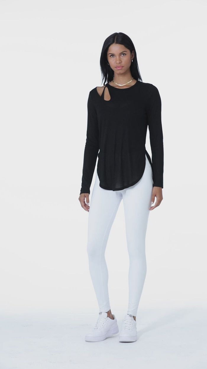 Long Sleeve Alo Yoga Ribbed Peak Damskie Czerwone | IWVEX2375