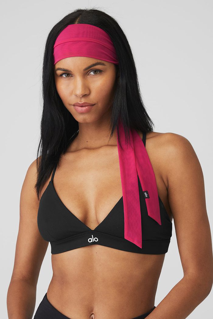 Opaski Alo Yoga Fresh Mesh Tie Damskie Czerwone | FWISG6824