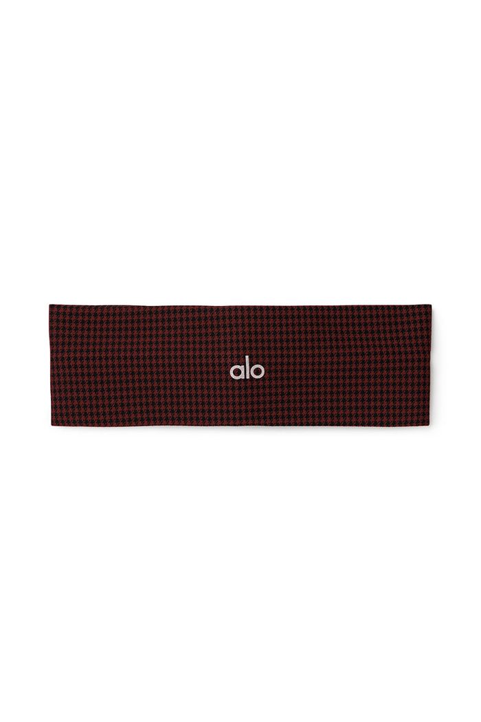 Opaski Alo Yoga Houndstooth Damskie Czarne | MLUKC4195