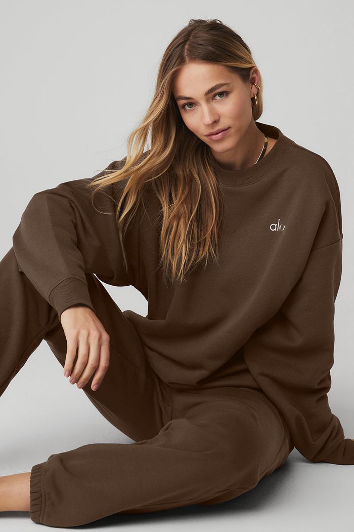 Pulowery Alo Yoga Accolade Crew Neck Damskie Czarne | XRATP2814