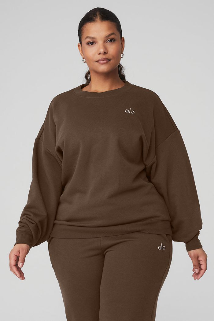 Pulowery Alo Yoga Accolade Crew Neck Damskie Czarne | XRATP2814