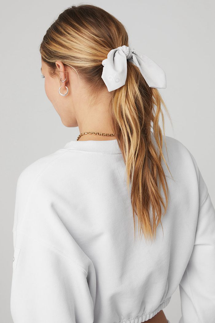 Scrunchie Alo Yoga Alosoft Rhythm Damskie Białe | JIGQB3029