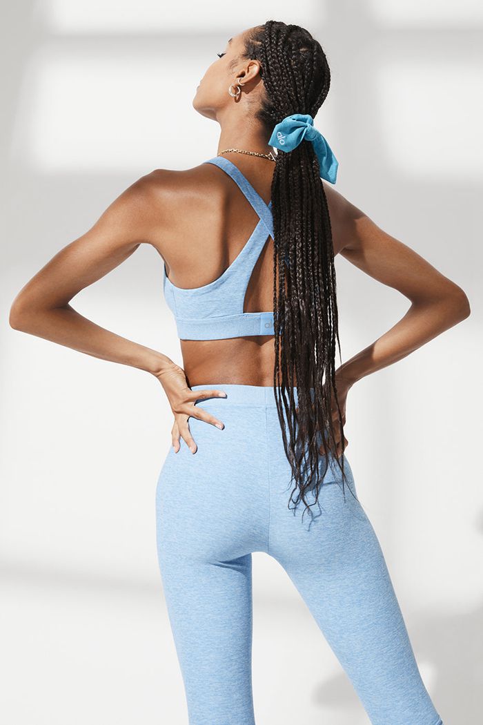 Scrunchie Alo Yoga Alosoft Rhythm Damskie Niebieskie | OZVIY7082