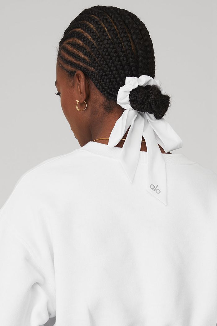 Scrunchie Alo Yoga Love Knots Tie Damskie Białe | GADBJ9758