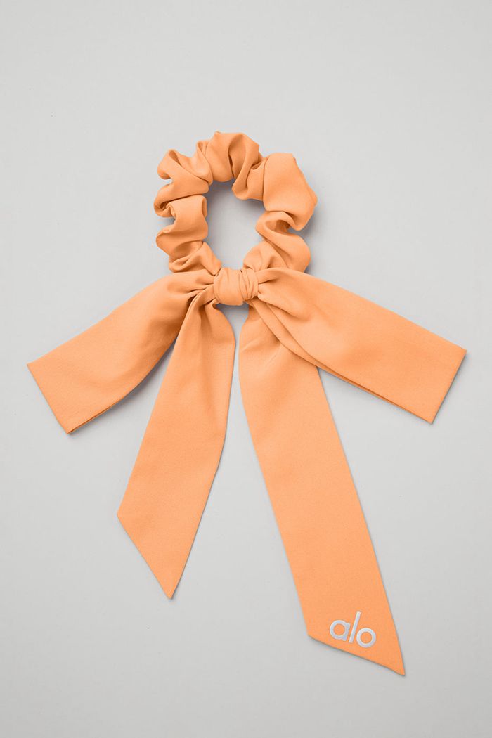 Scrunchie Alo Yoga Love Knots Tie Damskie Pomarańczowe | JGZIR1538