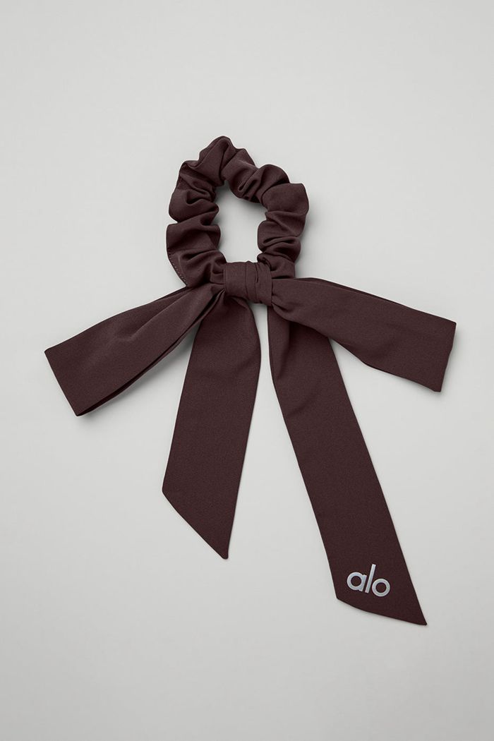 Scrunchie Alo Yoga Love Knots Tie Damskie Czarne | PIYWL8926