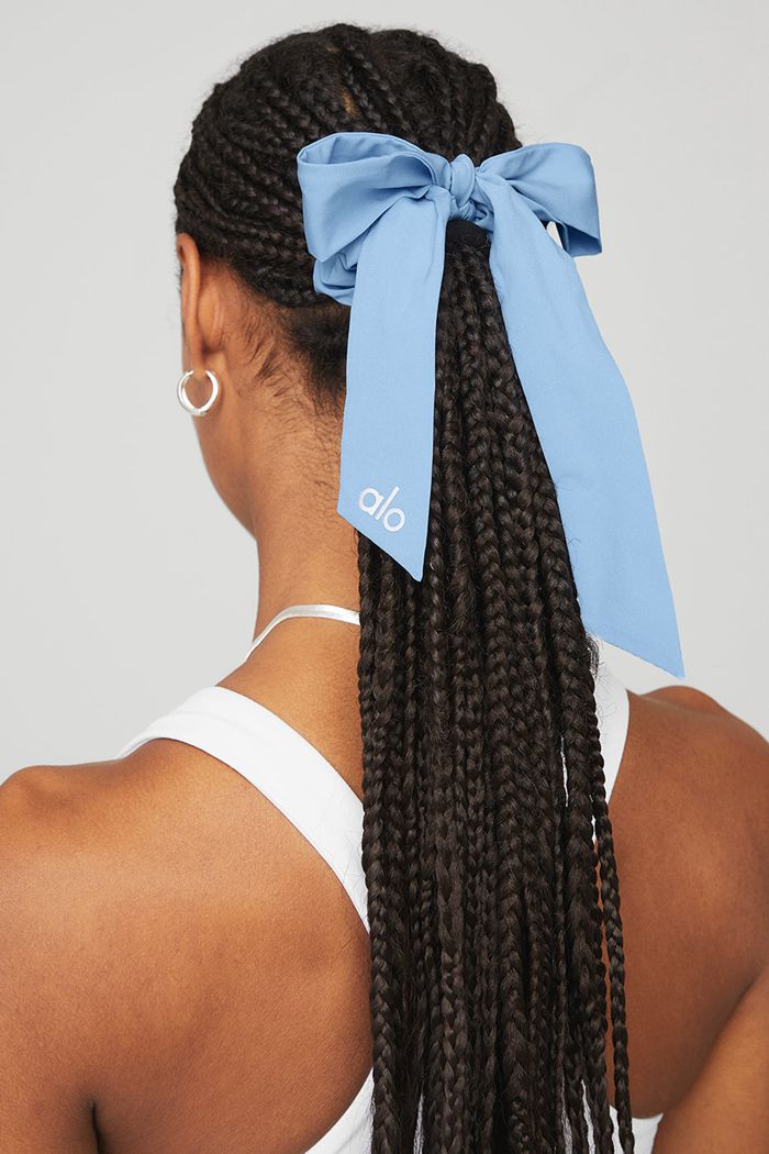 Scrunchie Alo Yoga Love Knots Tie Damskie Niebieskie | YZRGF2391