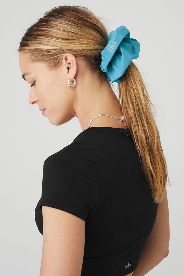 Scrunchie Alo Yoga Oversized Damskie Niebieskie | EXPNM8321