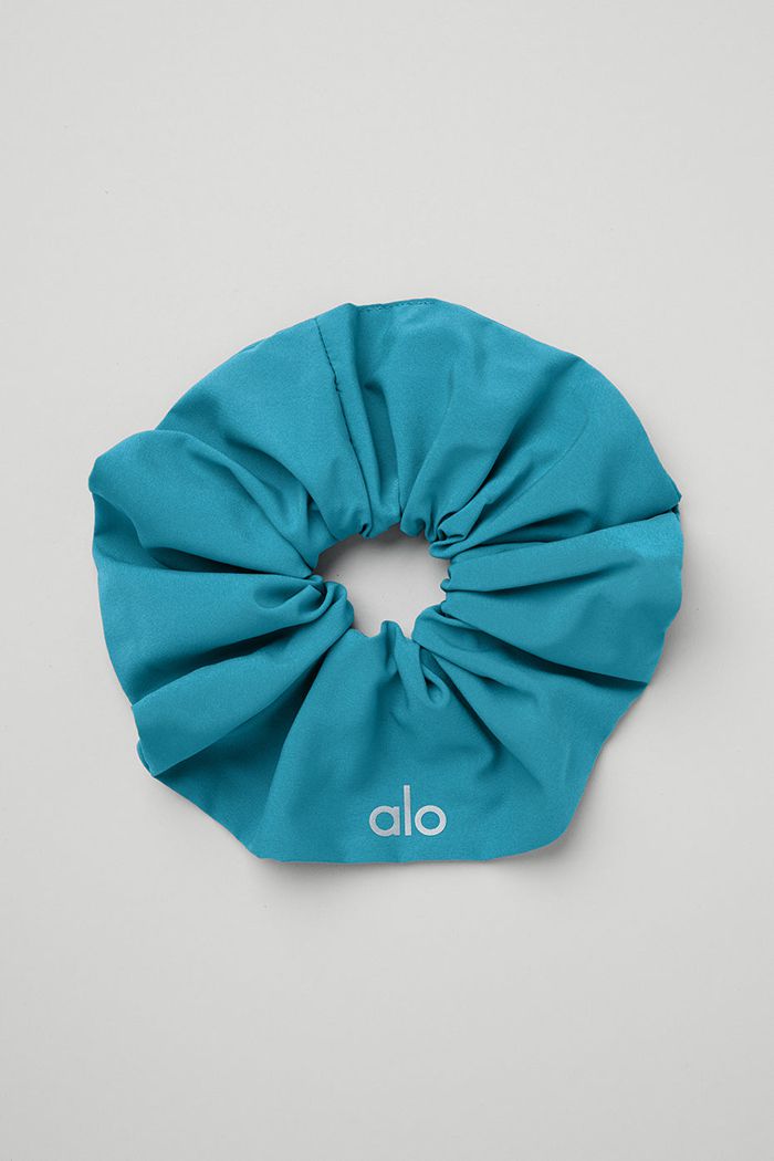 Scrunchie Alo Yoga Oversized Damskie Niebieskie | EXPNM8321