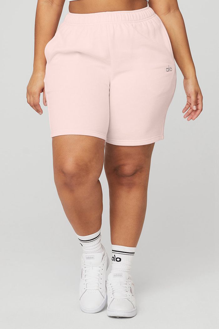 Short Alo Yoga Accolade Sweat Damskie Różowe | JNGOY3105