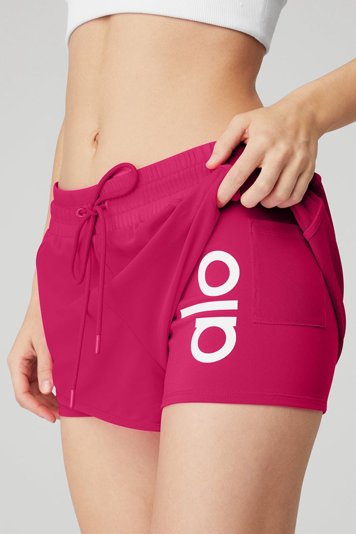 Short Alo Yoga Ambience Damskie Białe | SQTHO1069