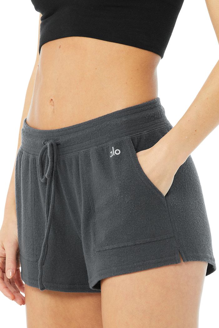 Short Alo Yoga Daze Damskie Ciemny Szare | GJRSL9746