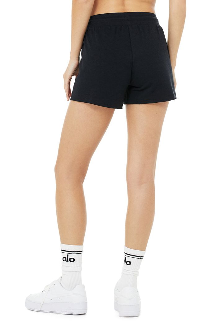 Short Alo Yoga Dreamy Damskie Czarne | DYWFA3802