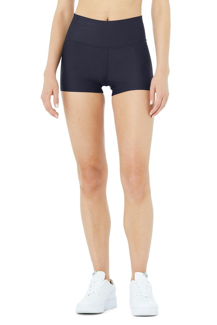 Short Alo Yoga High-Stanem Airlift Damskie Czarne | PRBCG6513