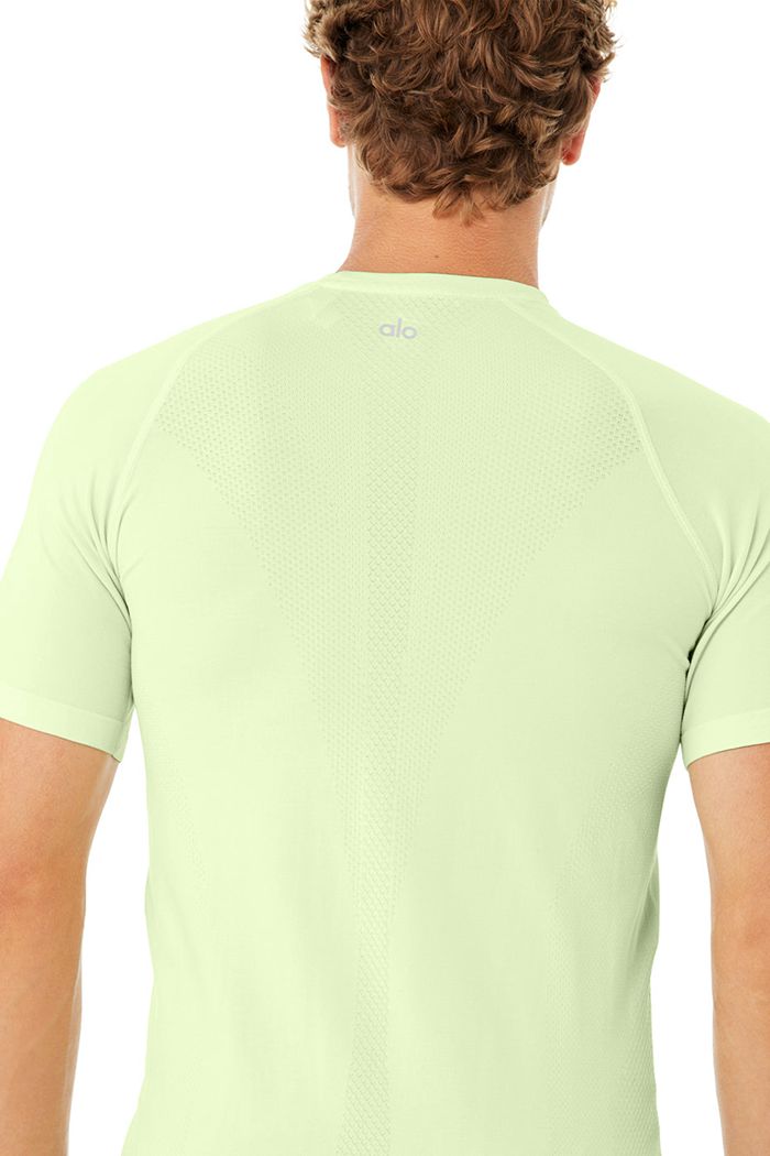 Short Sleeve Alo Yoga Amplify Seamless Tee Męskie Zielone | DBJER4026