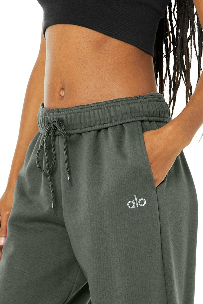 Spodnie Alo Yoga Accolade Straight Leg Sweat Damskie Ciemny Zielone | LDFUI0283