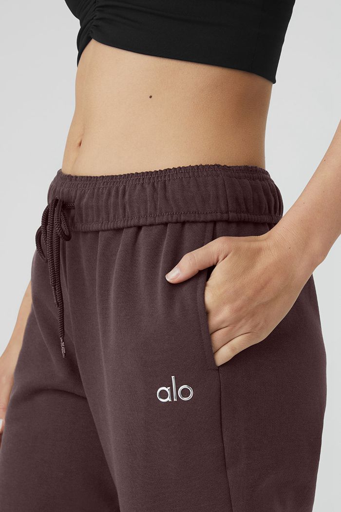 Spodnie Alo Yoga Accolade Straight Leg Sweat Damskie Czarne | YZWMK8593