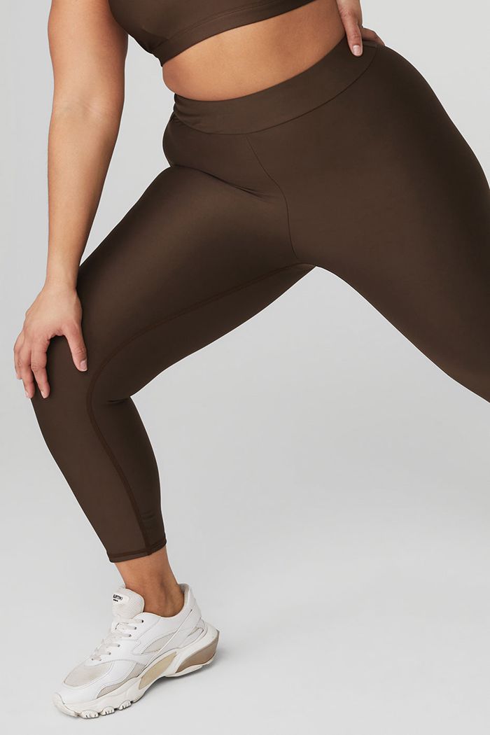 Spodnie Alo Yoga Airlift High-Stanem Conceal-Zip Capri Damskie Czarne | UXVZJ9408