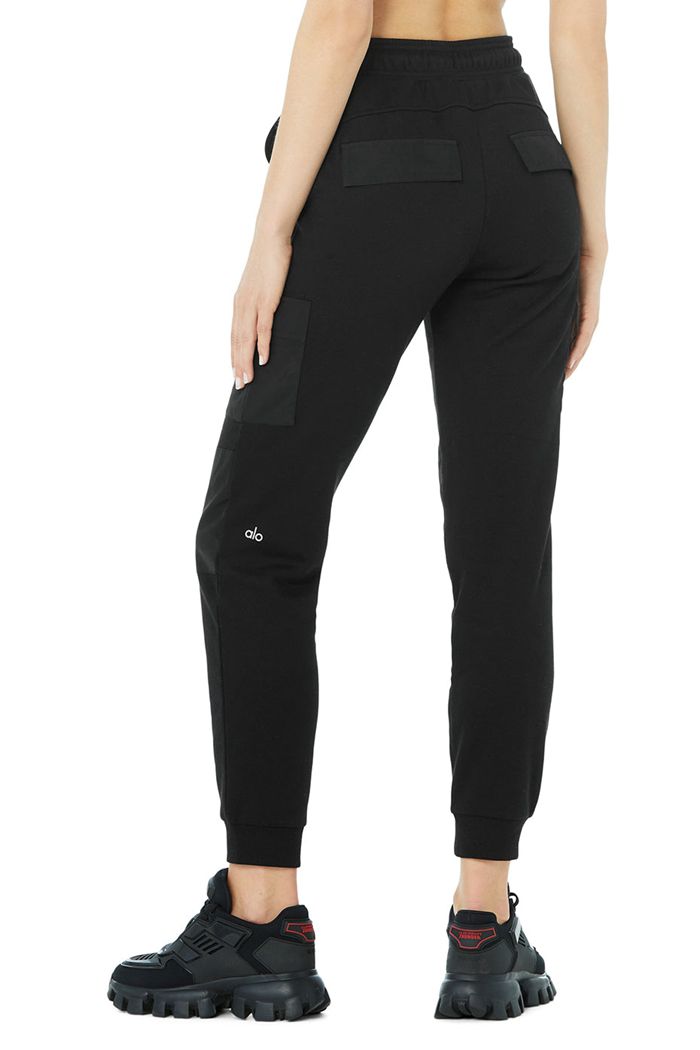 Spodnie Alo Yoga Cargo Jogger Damskie Czarne | HKSCQ2741