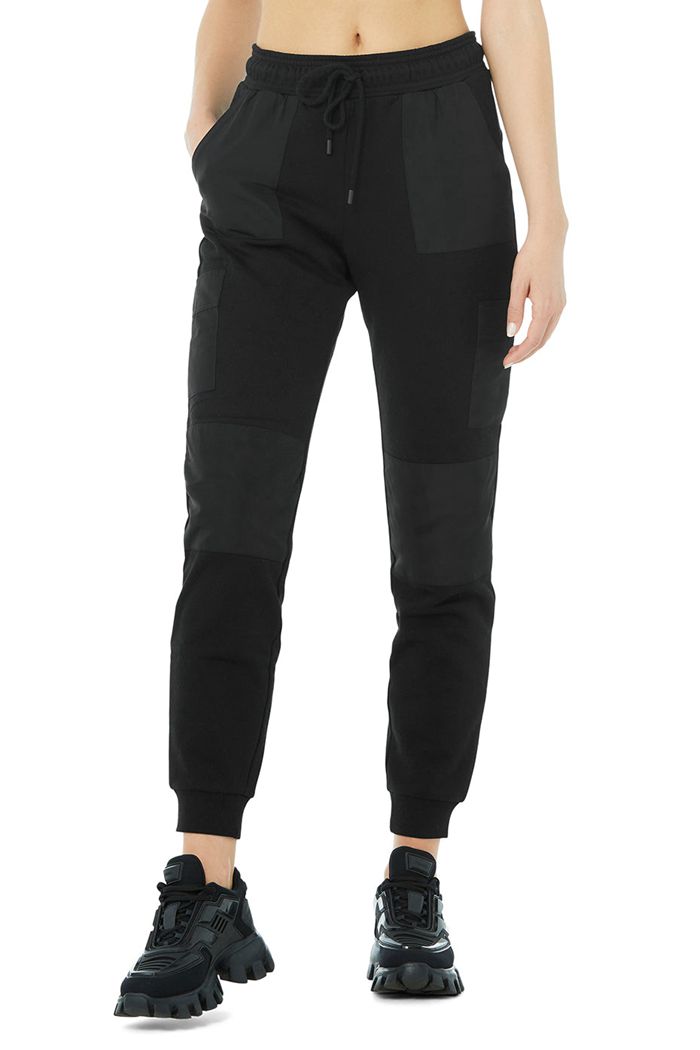 Spodnie Alo Yoga Cargo Jogger Damskie Czarne | HKSCQ2741