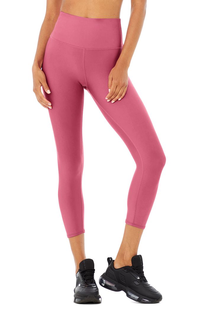 Spodnie Alo Yoga High-Stanem Airlift Capri Damskie Fioletowe | PNSVX9125