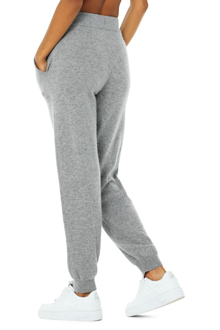 Spodnie Alo Yoga High-Stanem Cashmere Jet Set Damskie Szare | NKAVQ3586