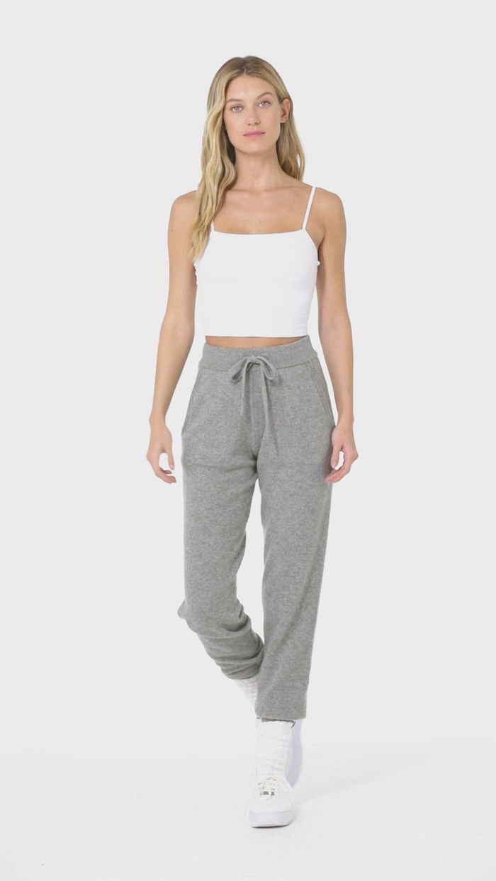 Spodnie Alo Yoga High-Stanem Cashmere Jet Set Damskie Szare | NKAVQ3586