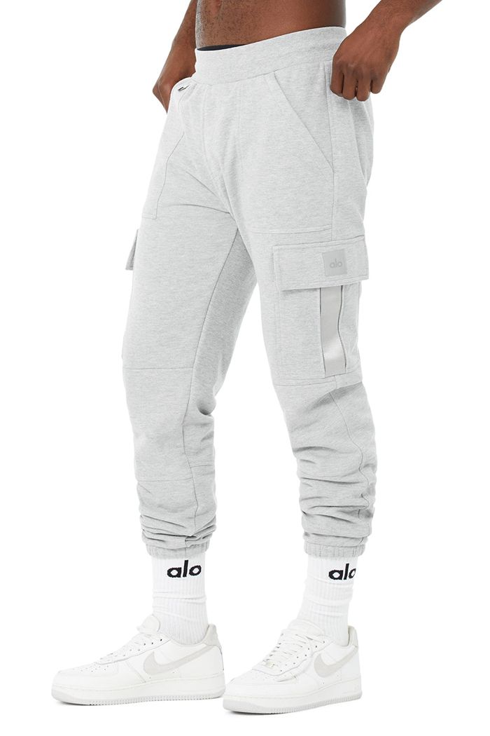 Spodnie Alo Yoga Highline Cargo Sweat Męskie Szare | JYZBS0843