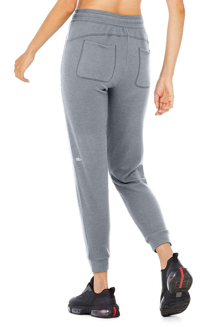 Spodnie Alo Yoga Soho Sweat Damskie Szare | NCAZG7091