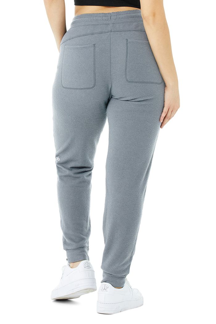 Spodnie Alo Yoga Soho Sweat Damskie Szare | NCAZG7091