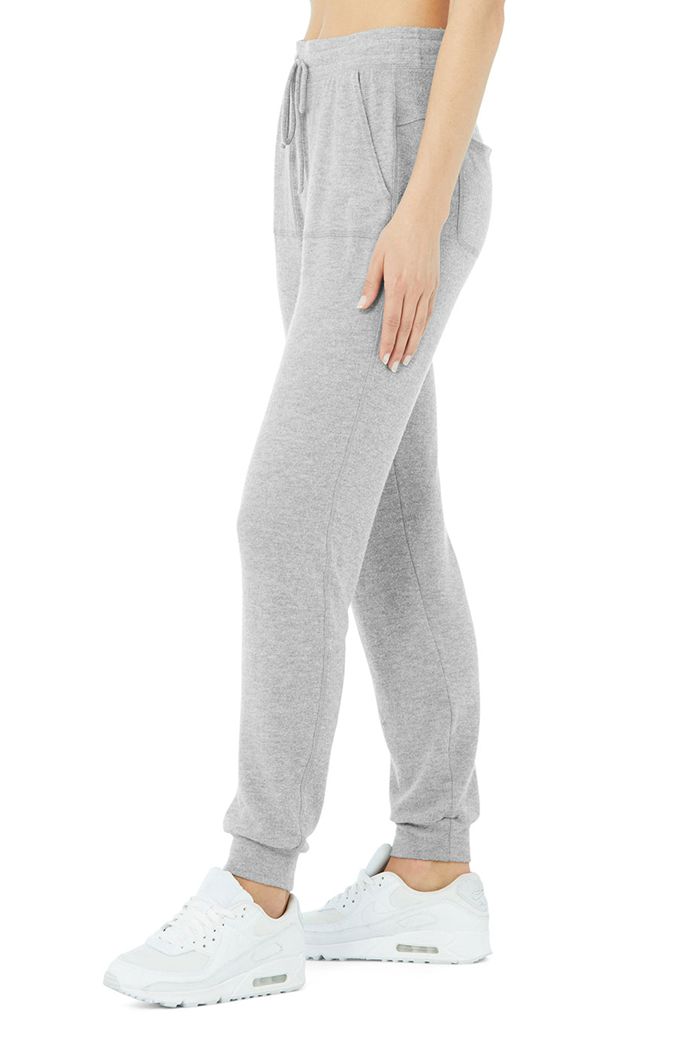 Spodnie Alo Yoga Soho Sweat Damskie Szare | VXNEF4671