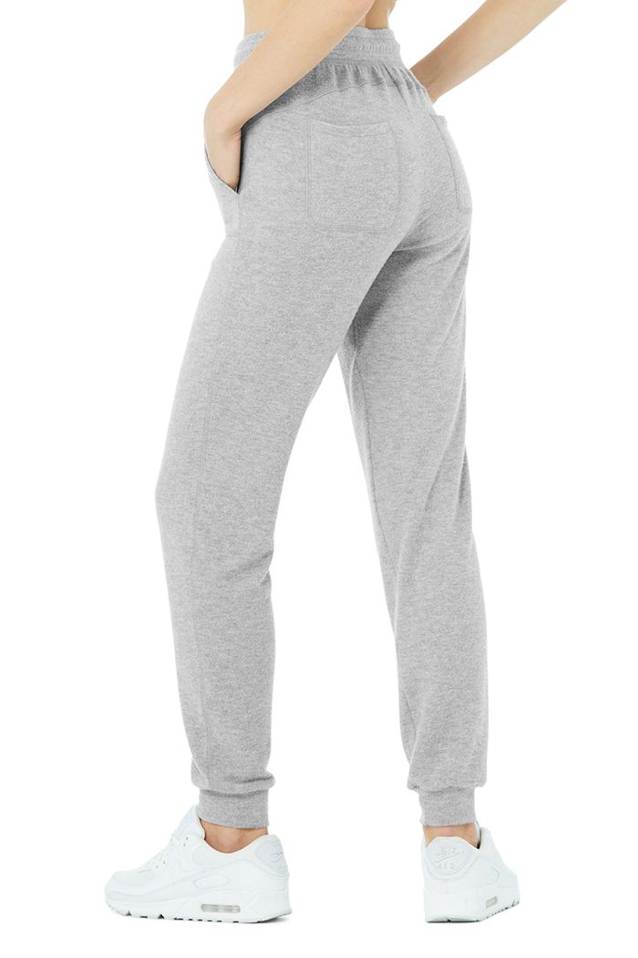 Spodnie Alo Yoga Soho Sweat Damskie Szare | VXNEF4671