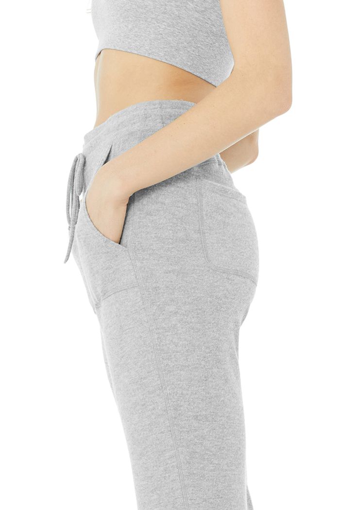 Spodnie Alo Yoga Soho Sweat Damskie Szare | VXNEF4671