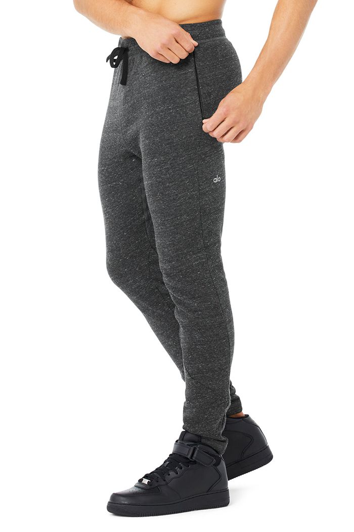 Spodnie Alo Yoga The Triumph Sweat Męskie Szare Czarne | YXEAJ9341