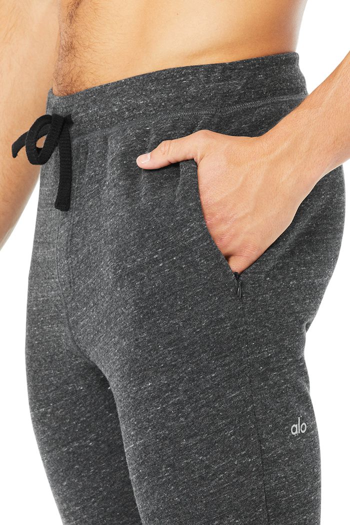 Spodnie Alo Yoga The Triumph Sweat Męskie Szare Czarne | YXEAJ9341