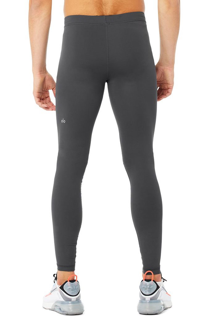 Spodnie Alo Yoga Warrior Compression Męskie Szare | BHQAU3706