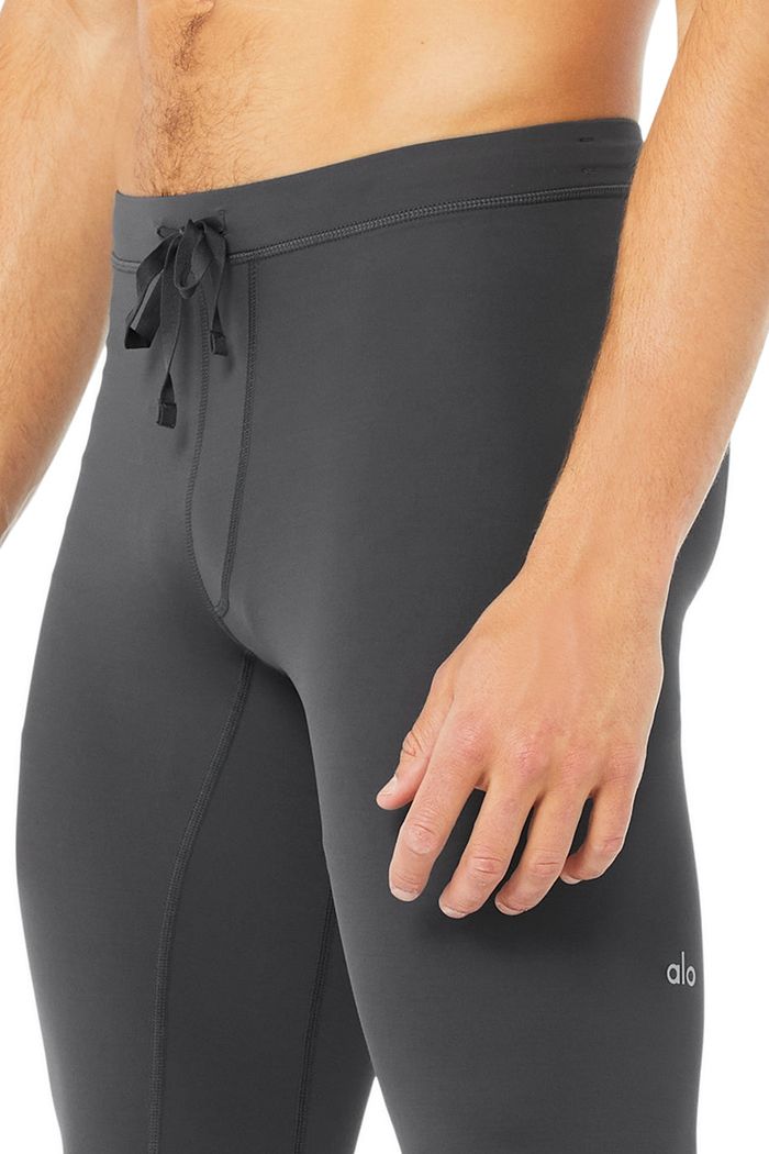 Spodnie Alo Yoga Warrior Compression Męskie Szare | BHQAU3706