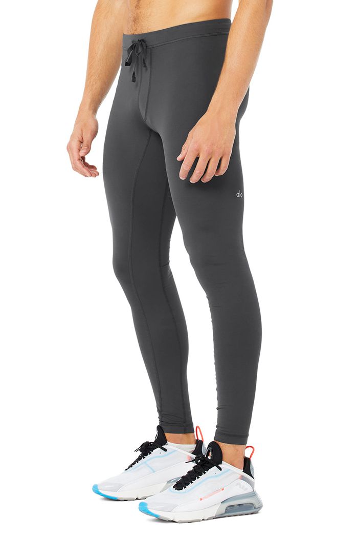 Spodnie Alo Yoga Warrior Compression Męskie Szare | BHQAU3706