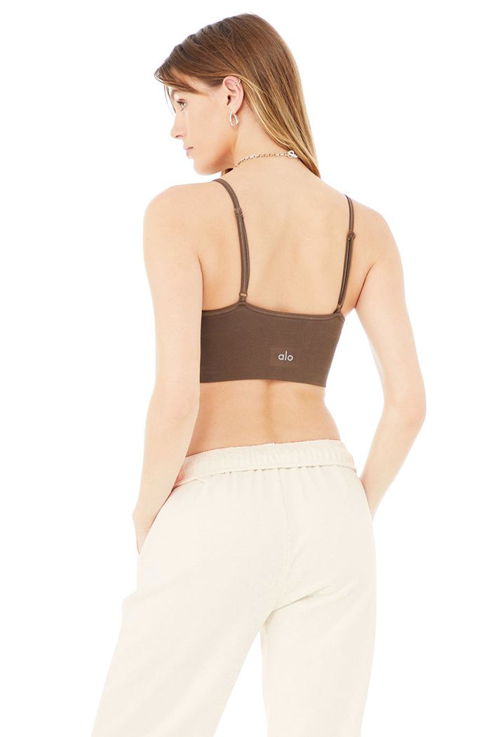 Staniki Alo Yoga Delight Bralette Damskie Brązowe | BFZPE2760