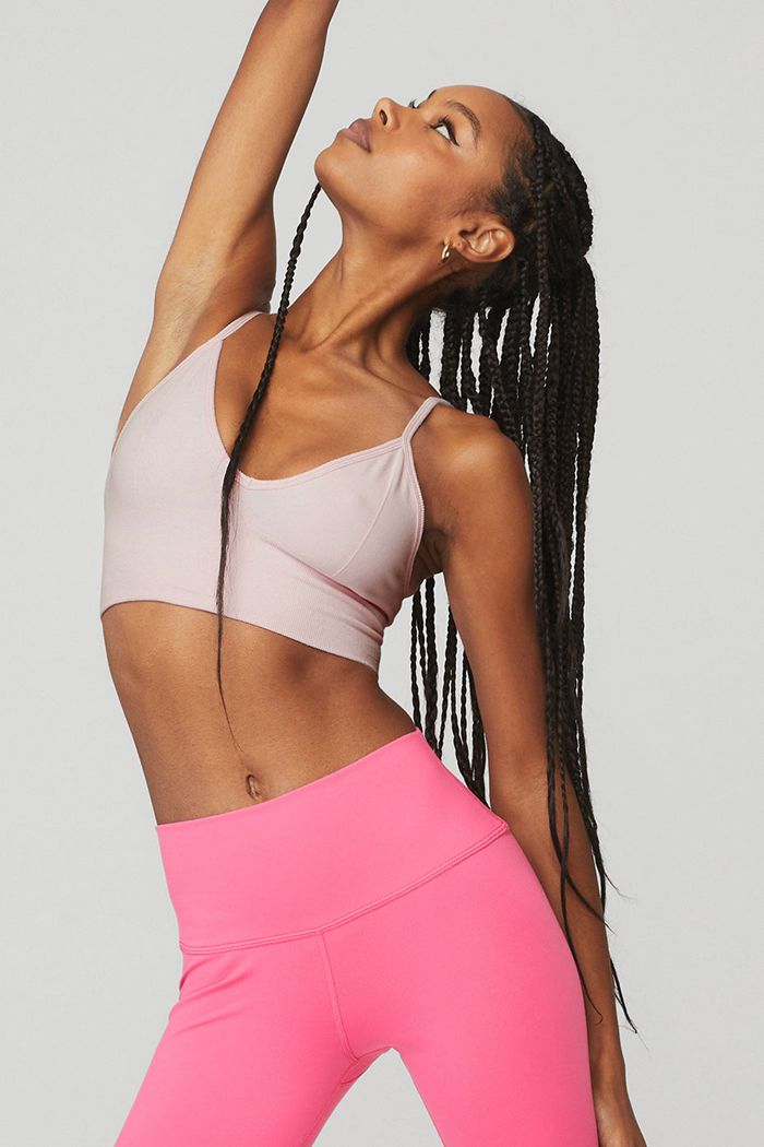 Staniki Alo Yoga Delight Bralette Damskie Różowe | LKJIE5631