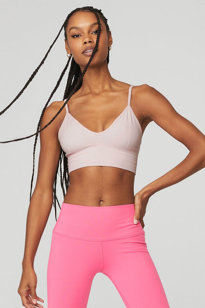 Staniki Alo Yoga Delight Bralette Damskie Różowe | LKJIE5631