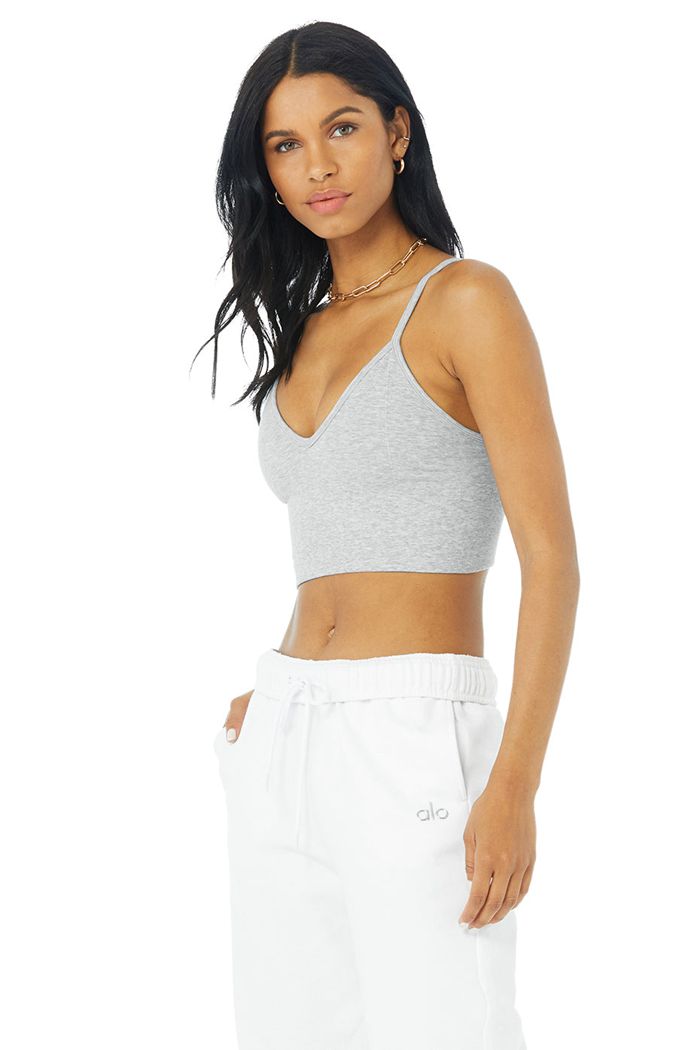 Staniki Alo Yoga Delight Bralette Damskie Szare | NMAZS0251