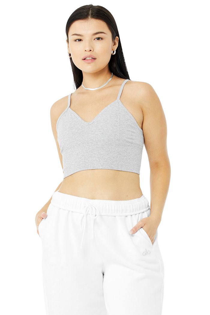 Staniki Alo Yoga Delight Bralette Damskie Szare | NMAZS0251